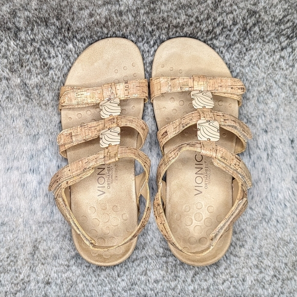 Vionic Amber Adjustable Sandal Cork Women's 7 - Picture 7 of 13